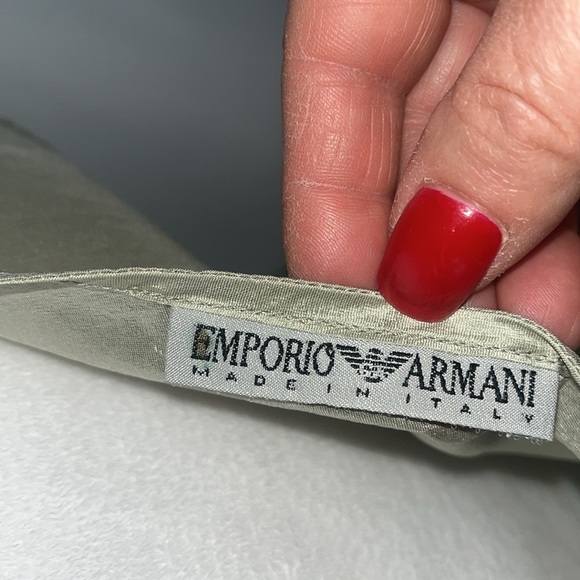 Emporio Armani scoop neck sleeveless silk blouse waist cinch panels Sz S - Picture 7 of 13